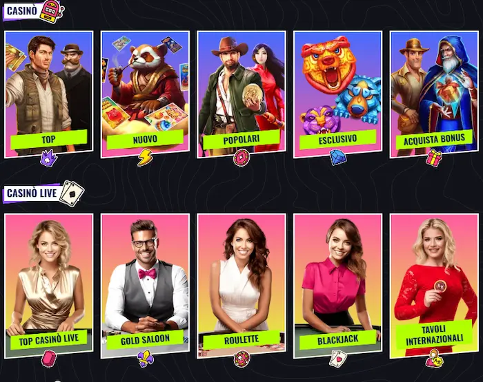 Lunubet Casino giochi